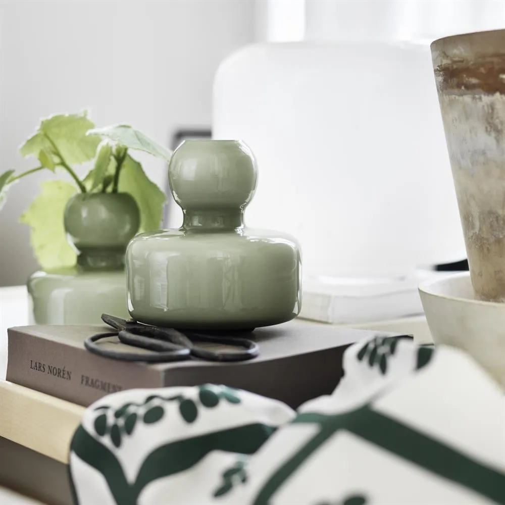 Flower Vase Ø10 cm, Olive grün Marimekko