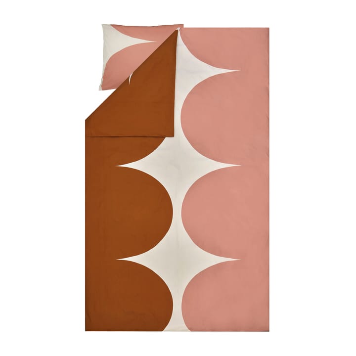 Härkä Deckenbezug 150 x 210cm - White-brown- rose - Marimekko