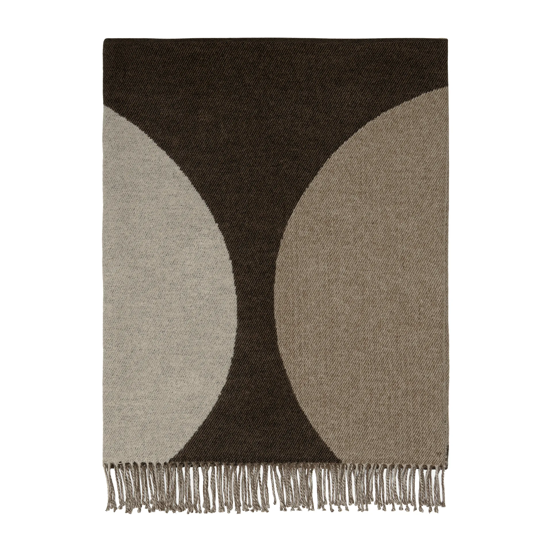 Härkä Wolldecke 170 x 130cm, Schwarz-braun-beige Marimekko