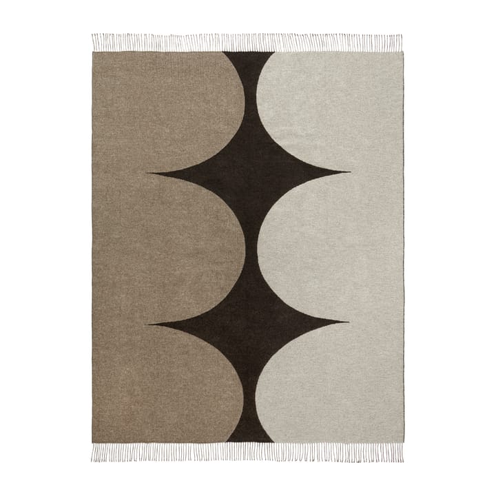 Härkä Wolldecke 170 x 130cm - Schwarz-braun-beige - Marimekko