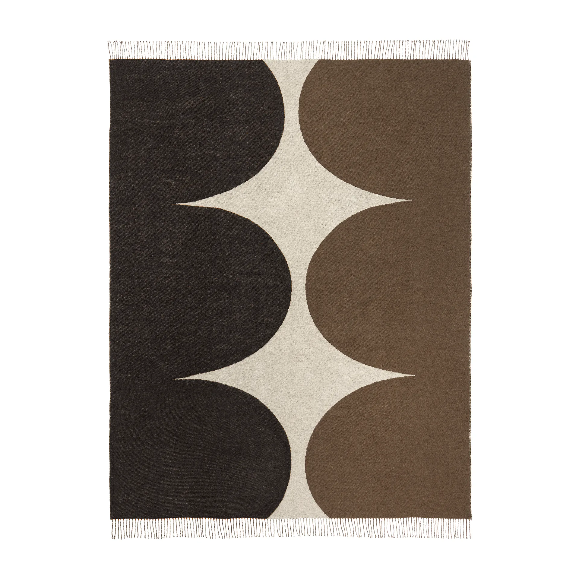 Härkä Wolldecke 170 x 130cm, Schwarz-braun-beige Marimekko