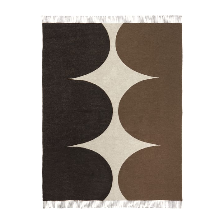 Härkä Wolldecke 170 x 130cm - Schwarz-braun-beige - Marimekko