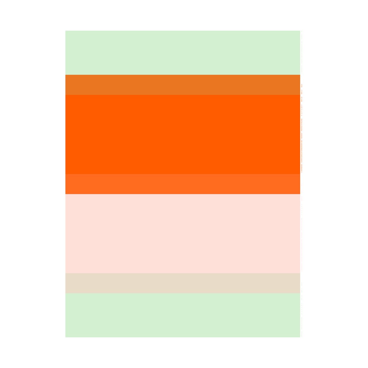 Marimekko Hennika Baumwollstoff Orange-light pink-sage