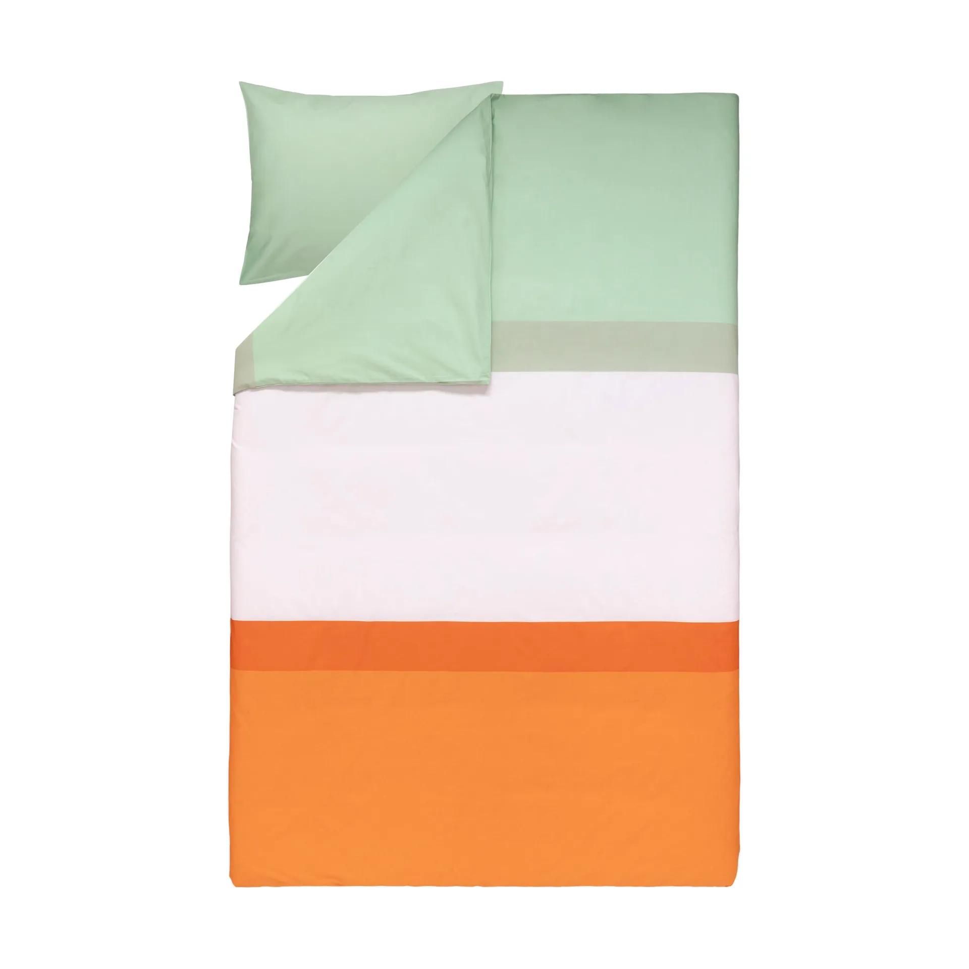 Hennika Bettwäsche-Set 150x210 cm+50x60 cm, Orange-light pink-sage Marimekko