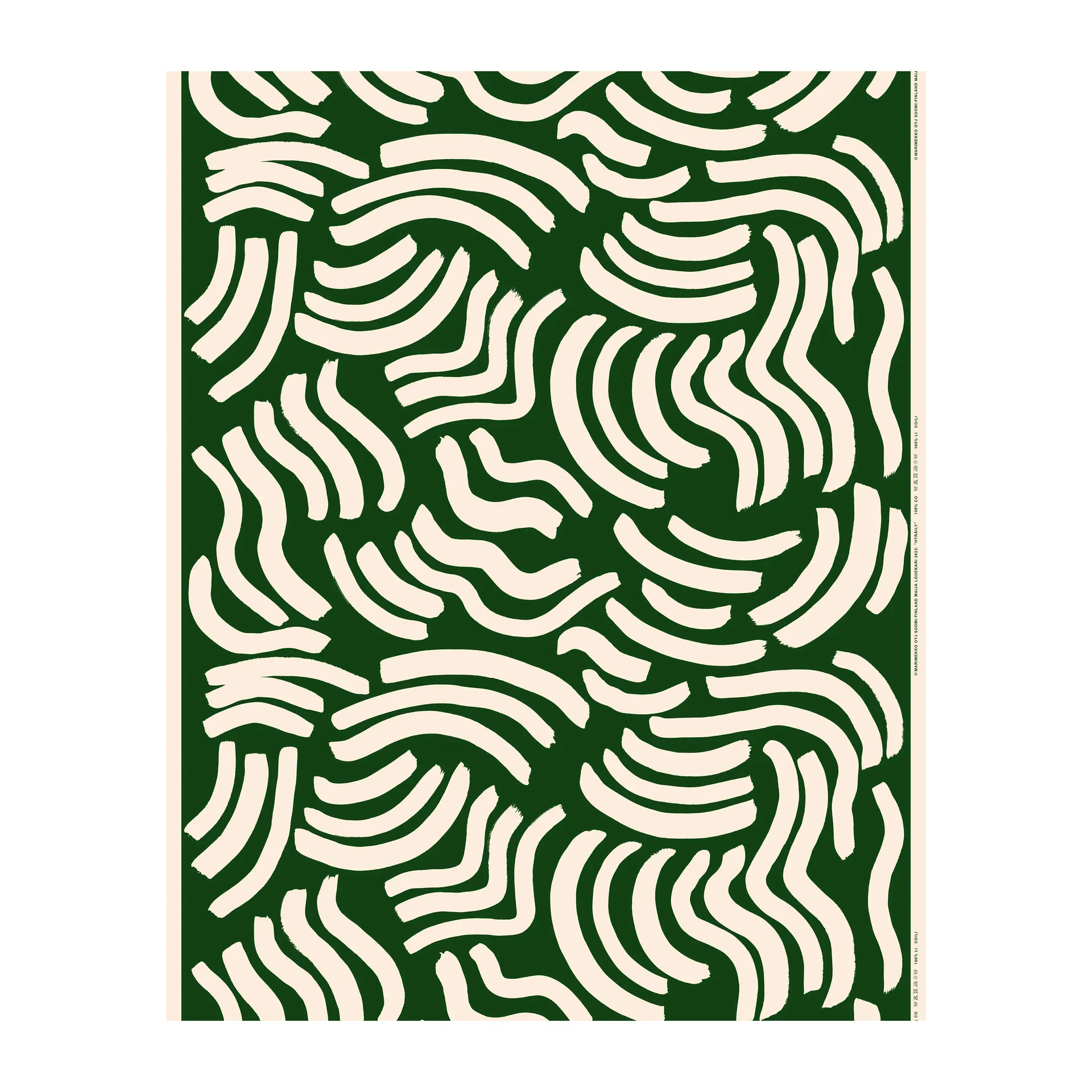 Hyräily Wachstuch, Green-Cotton Marimekko