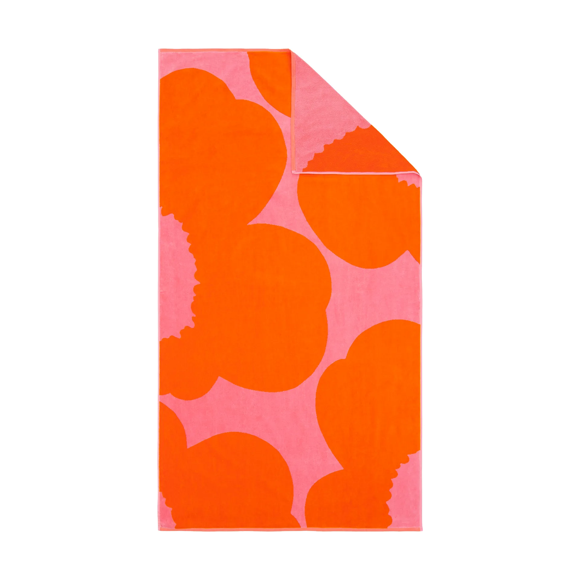 Iso Unikko Badehandtuch, Pink-orange red, 100x180 cm Marimekko