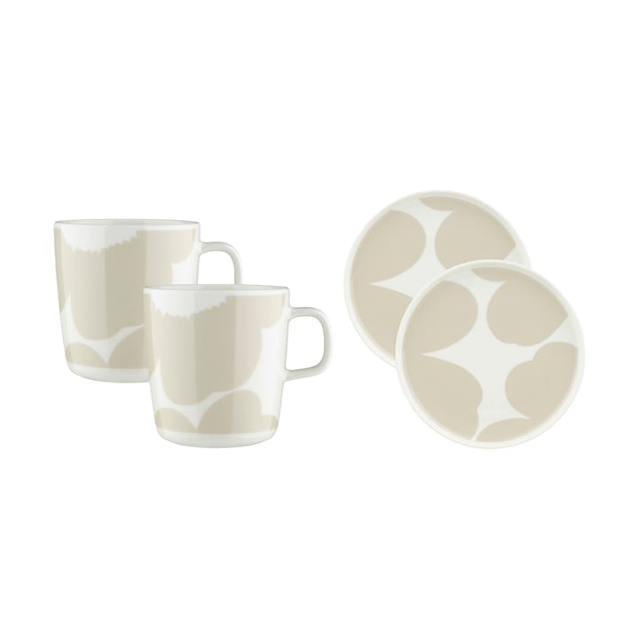 Iso Unikko Frühstücksset im 4-teilig - White-straw - Marimekko