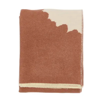 Iso Unikko Plaid - Off white-chestnut, 130x170 cm - Marimekko