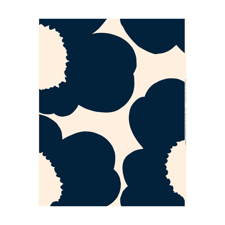 Iso Unikko Stoff Baumwollsatin - Cotton-dark navy - Marimekko