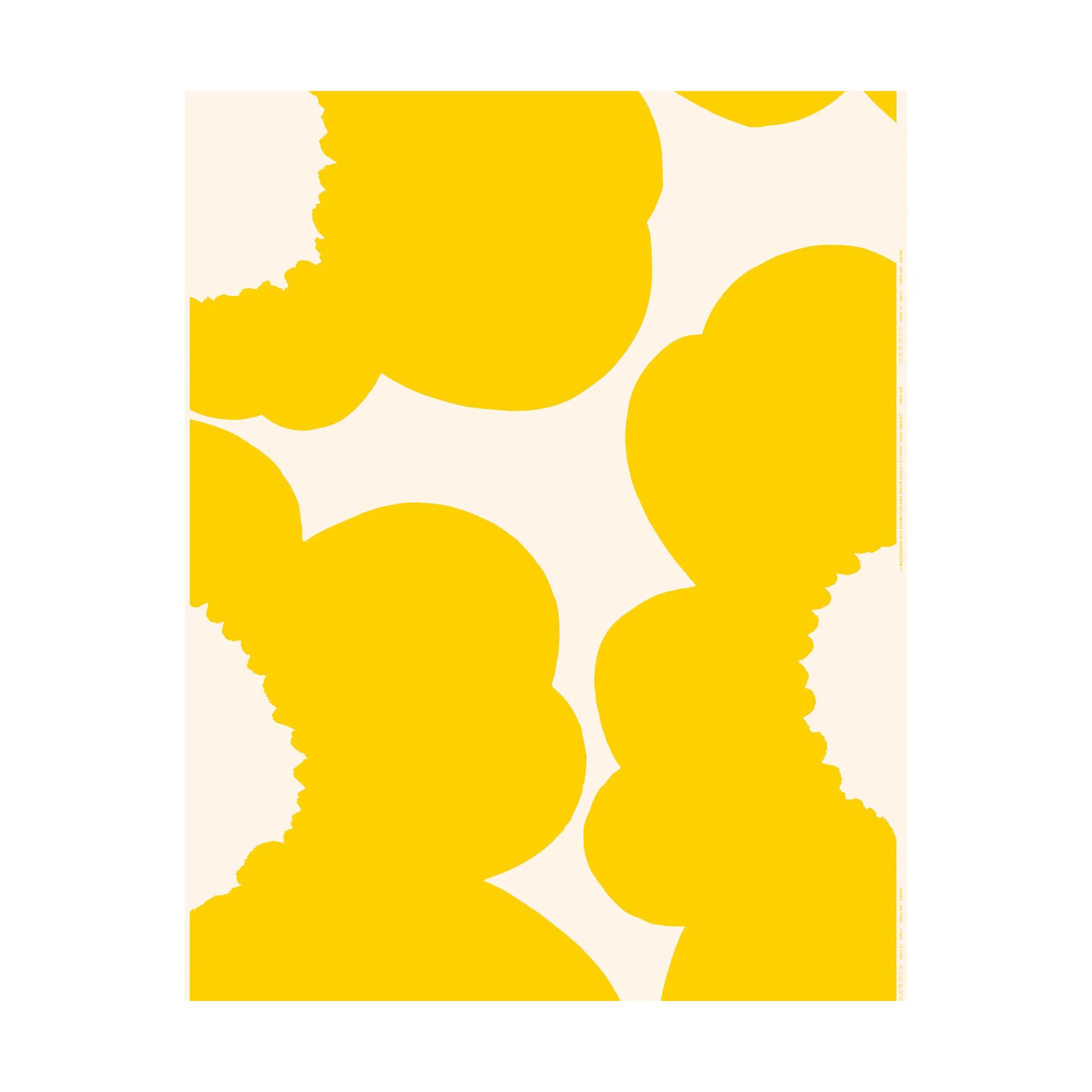 Iso Unikko Stoff Baumwollsatin, Cotton-spring yellow Marimekko