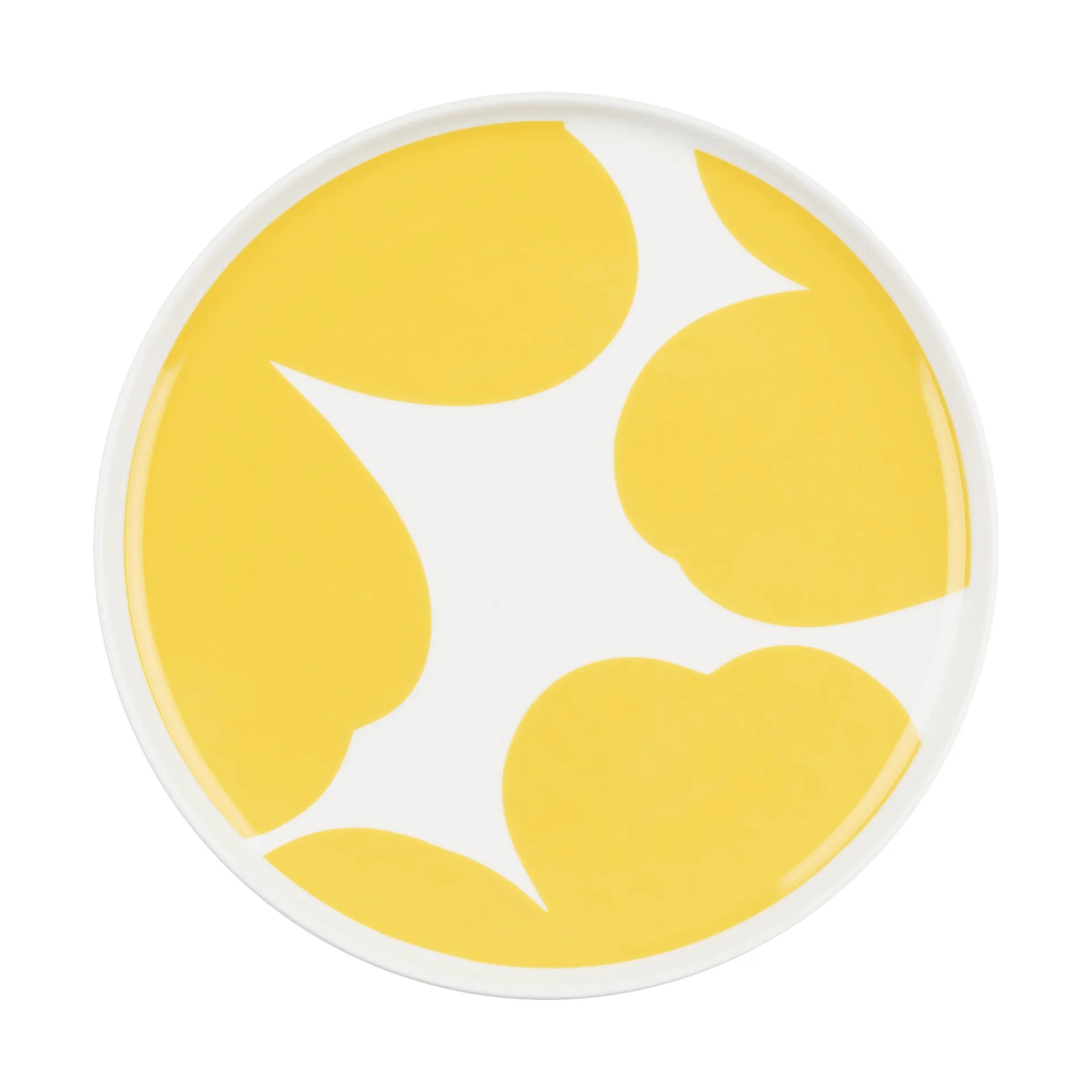 Iso Unikko Teller Ø20 cm, White-spring yellow Marimekko