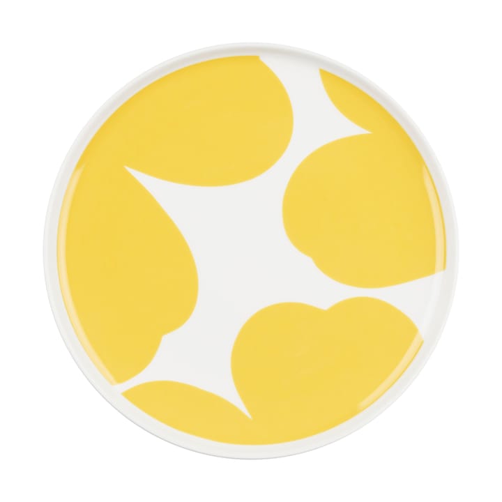 Iso Unikko Teller Ø20 cm, White-spring yellow Marimekko