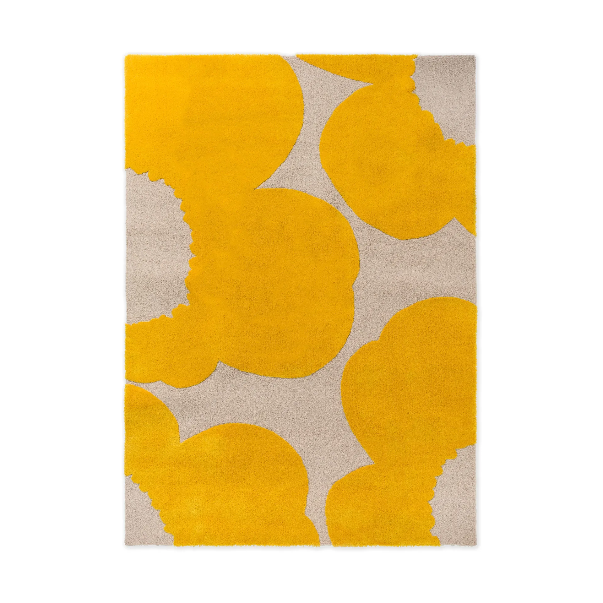 Iso Unikko Wollteppich, Yellow, 140x200 cm Marimekko
