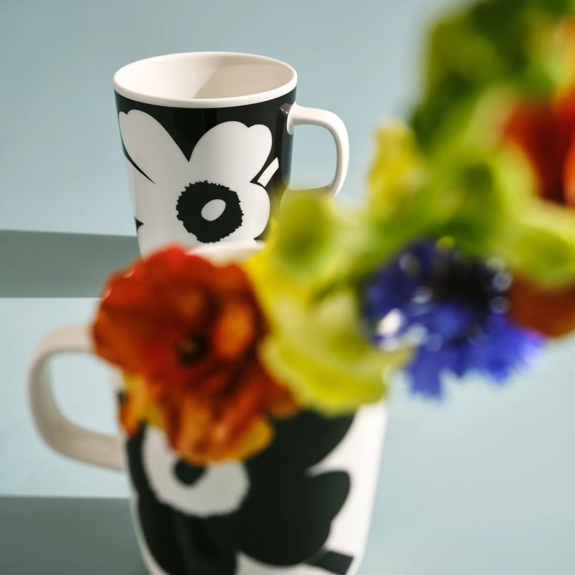 Juhla Unikko Tasse 25 cl 2er Pack, Schwarz-weiß Marimekko