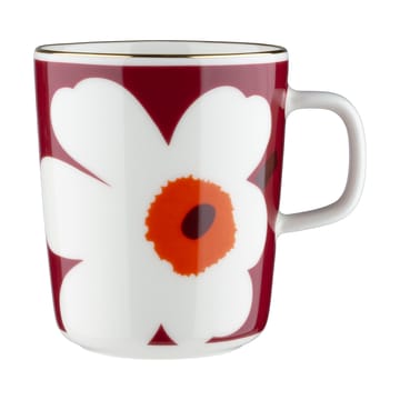 Juhla Unikko Tasse 25 cl 2er Pack - White-burgundy-gold - Marimekko