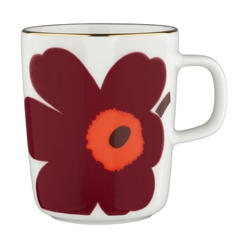 Juhla Unikko Tasse 25 cl 2er Pack - White-burgundy-gold - Marimekko