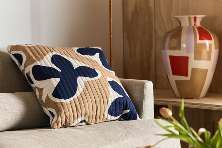 Kevätkiuru Kissen 60 x 60 cm, Beige-Dunkelblau Marimekko