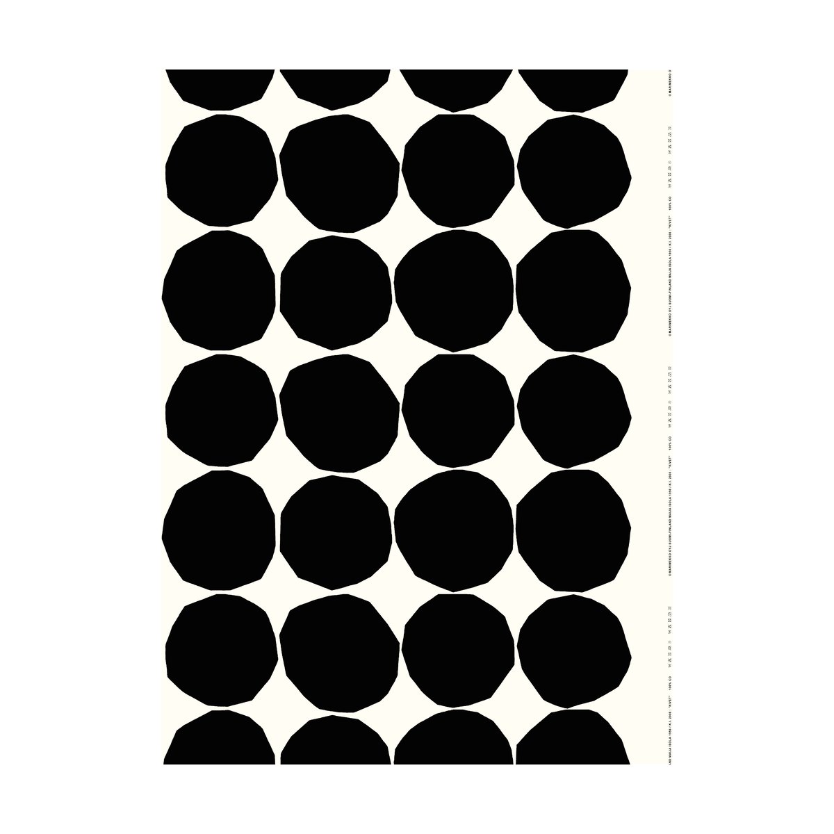 Marimekko Kivet Stoff Schwarz