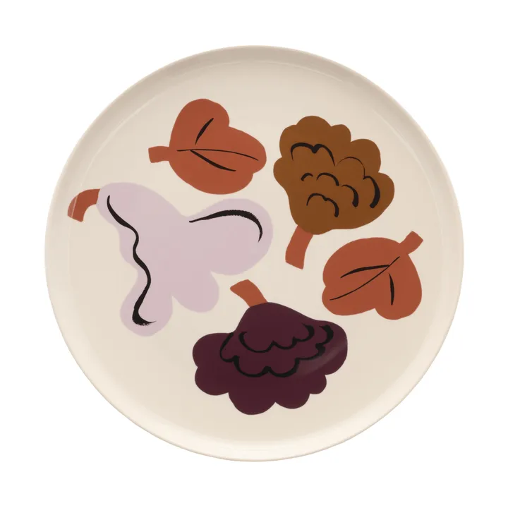 Kukasta Kukkaan Speiseteller - Stoneware-plum-bronze-terracotta Ø20 cm - Marimekko