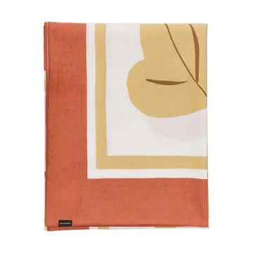 Kukasta Kukkaan Tuch - White-terrac-ochre-plum, 140x140 cm - Marimekko
