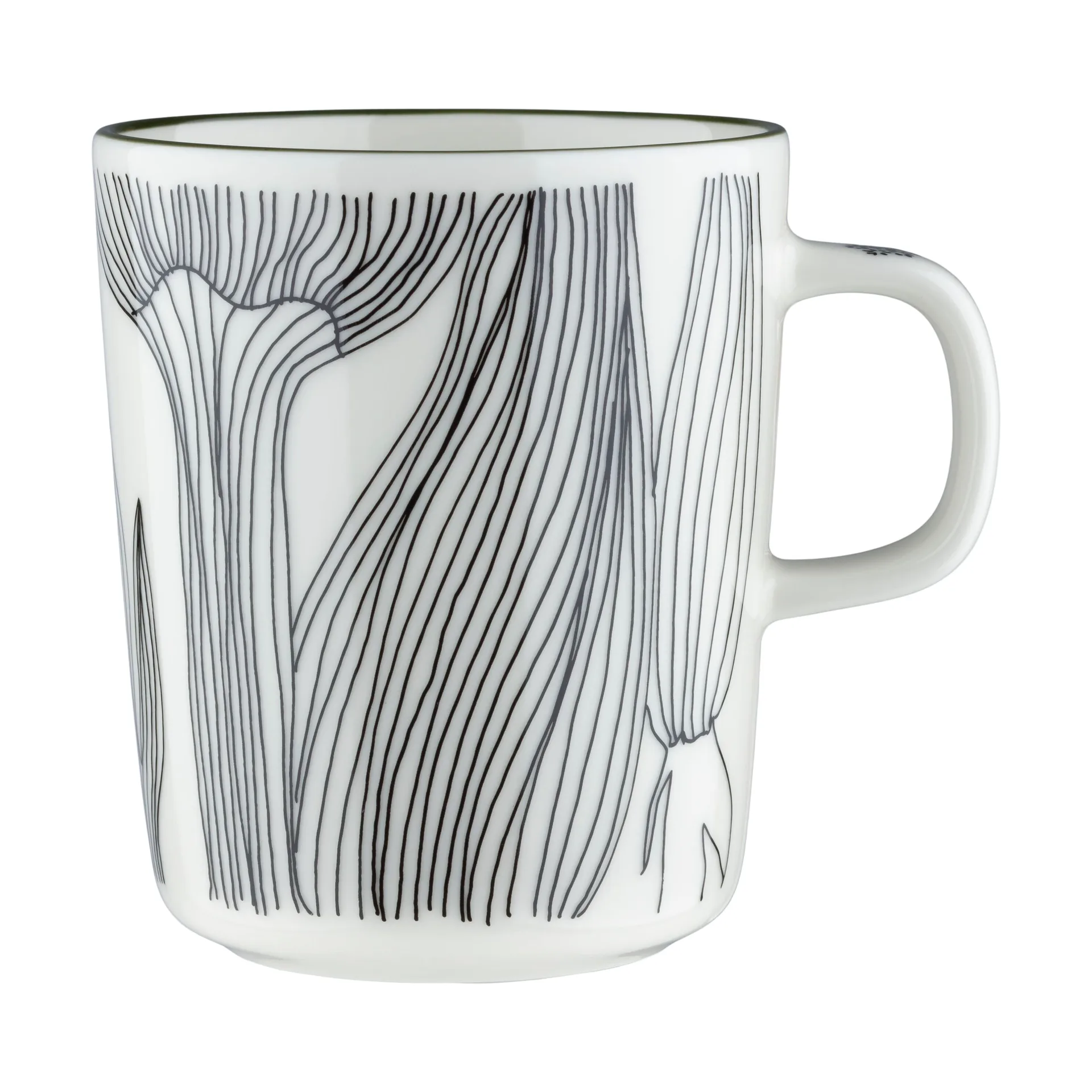 Kukat Puhkeavat Becher 25 cl, White-forest green-black Marimekko