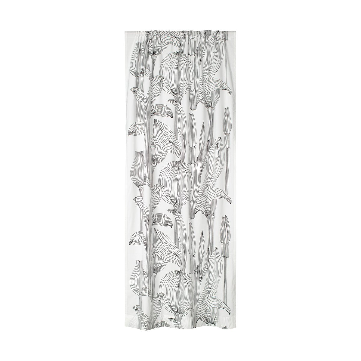 Marimekko Kukat Puhkeavat Gardinlänge 135x245 cm White-black