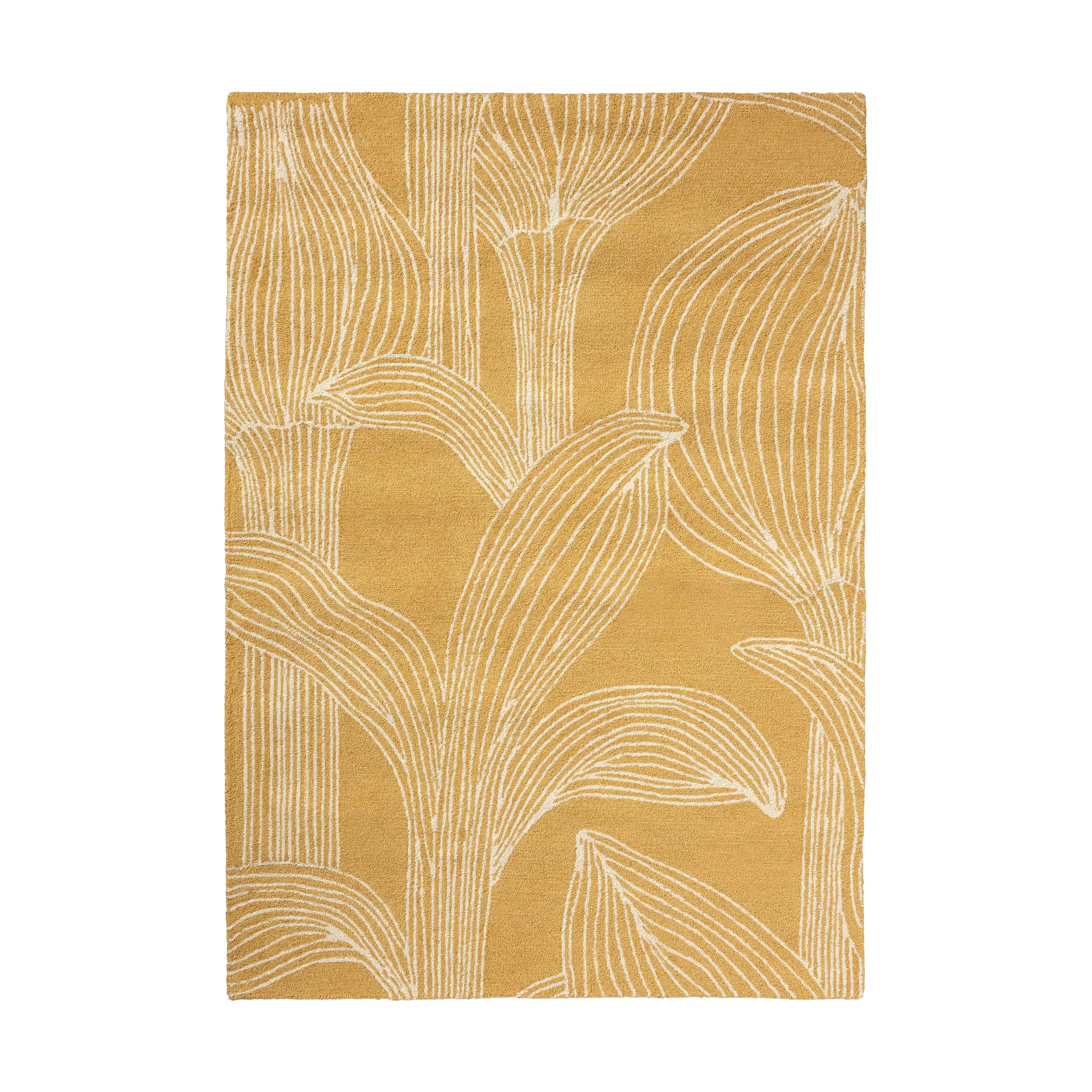 Kukat puhkeavat matte Outdoor, Straw, 160x230 cm Marimekko