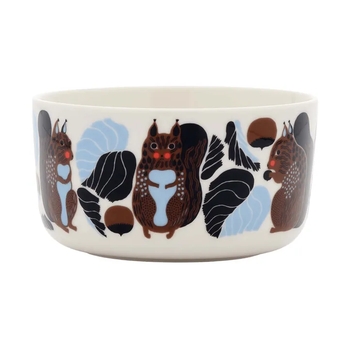 Kurre Schüssel 5 dl - Weiß-Braun-Schwarz-Hellblau - Marimekko