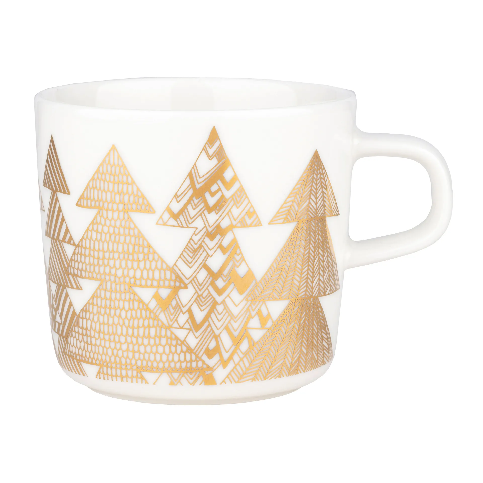 Kuusikossa Kafeetasse 20cl, Weiß-gold Marimekko