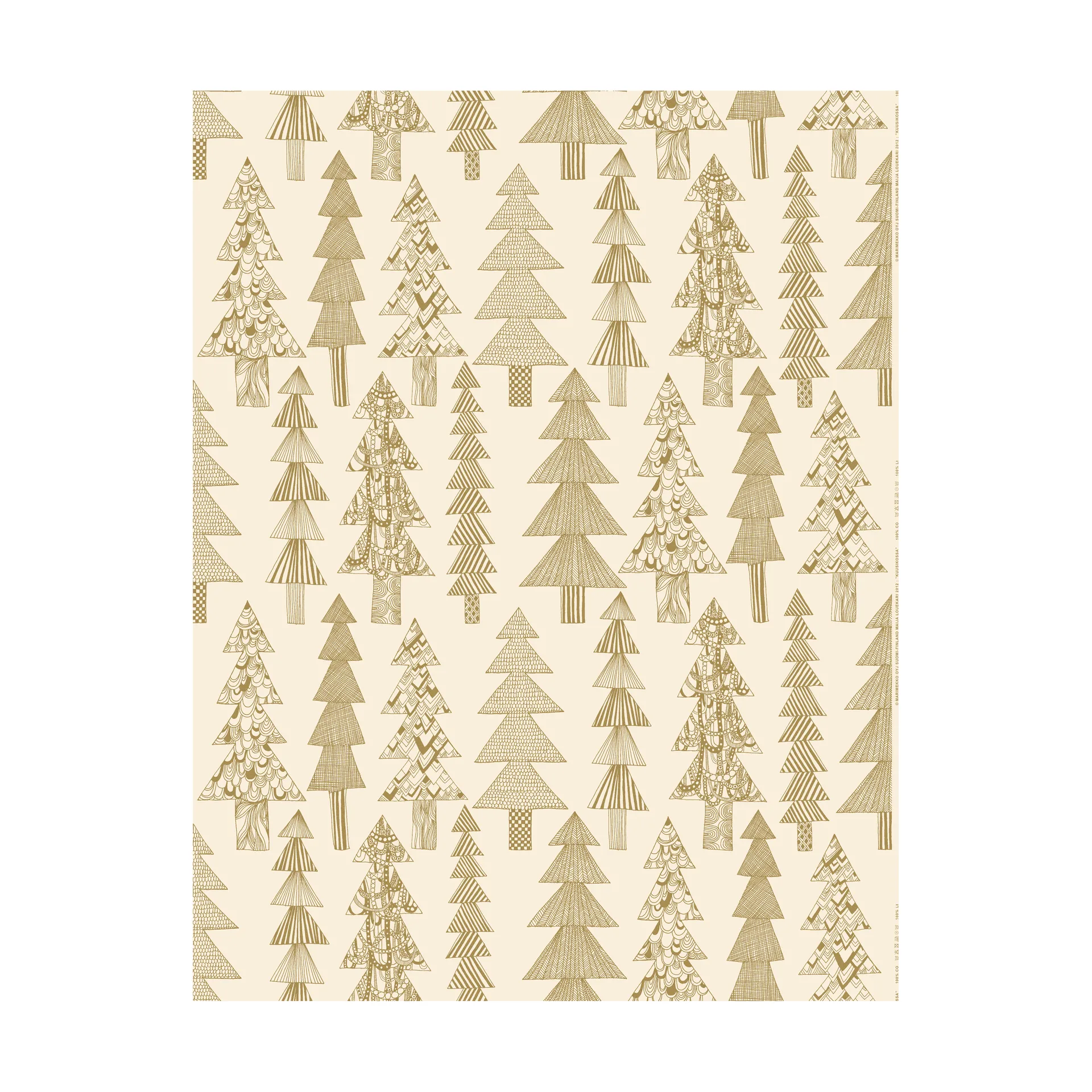 Kuusikossa Stoff Baumwolle, Cotton-gold Marimekko