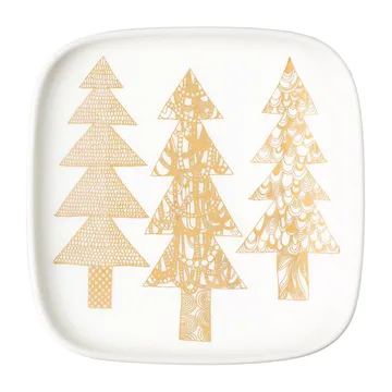 Kuusikossa Teller 10 x 10cm - Weiß-gold - Marimekko