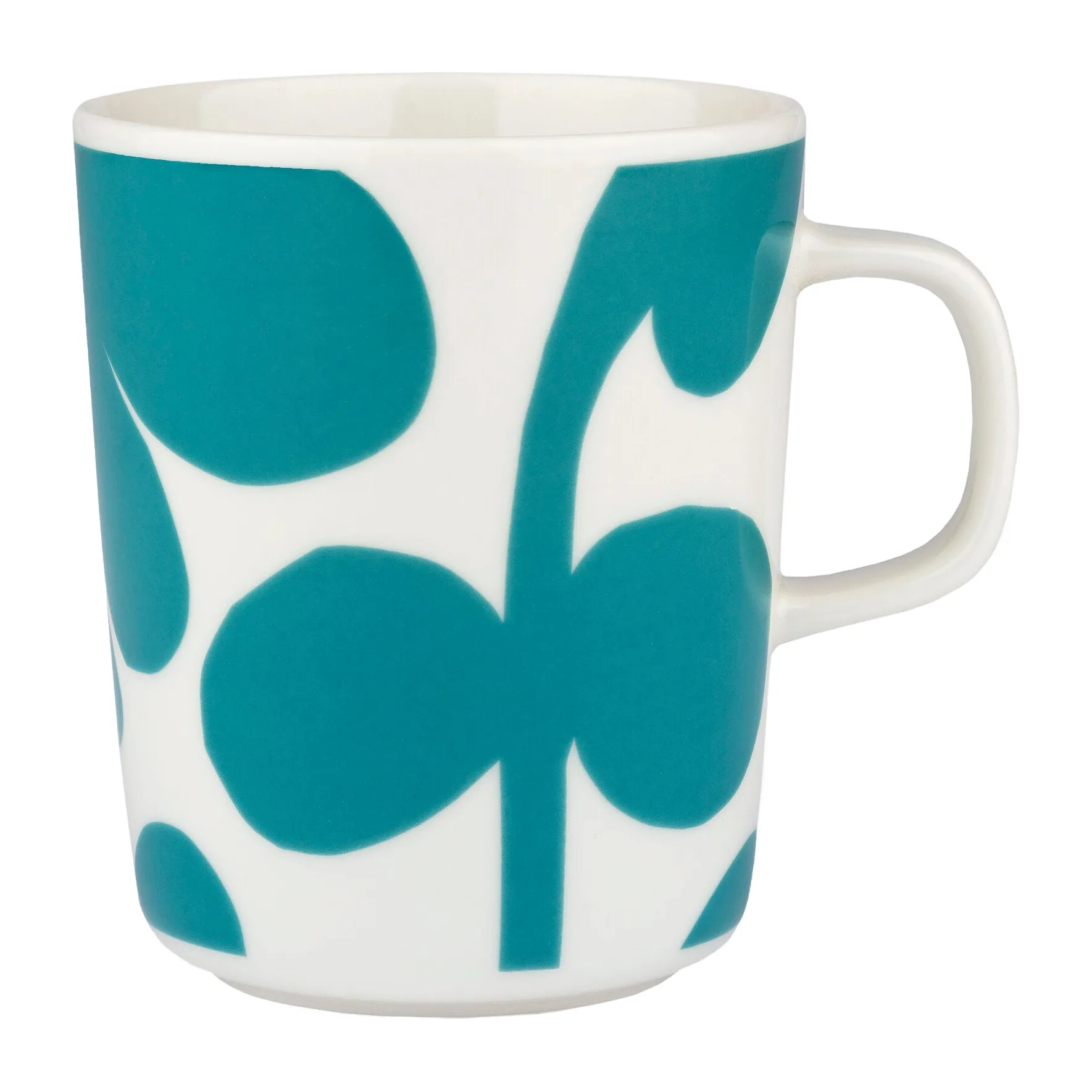 Leikko Tasse 25cl, Weiß-türkis Marimekko