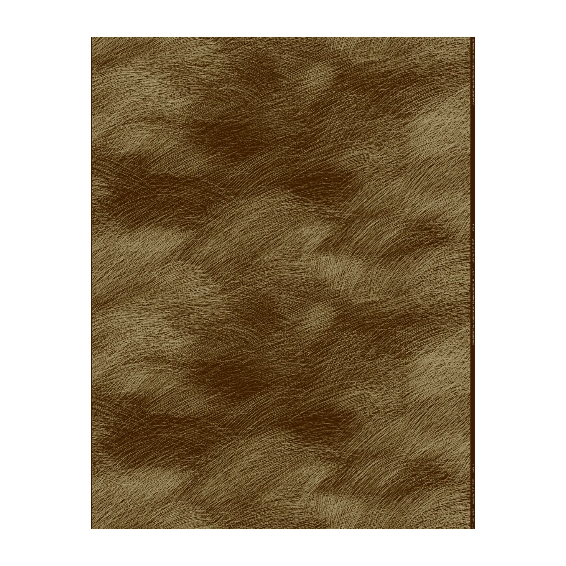Lepo Stoff satin, Dunkelbraun-gold Marimekko