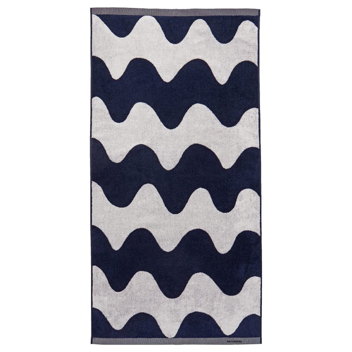 Lokki Handtuch dunkelblau-weiß, 70 x 140cm Marimekko