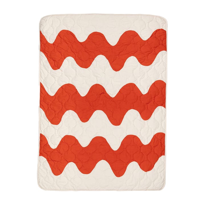 Lokki Pergola gesteppte Wolldecke - Burnt orange-off white - Marimekko