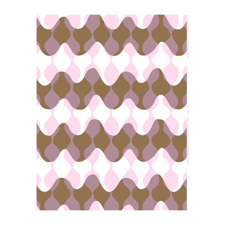 Lokki Pergola Stoff, Weiß-lila-braun Marimekko