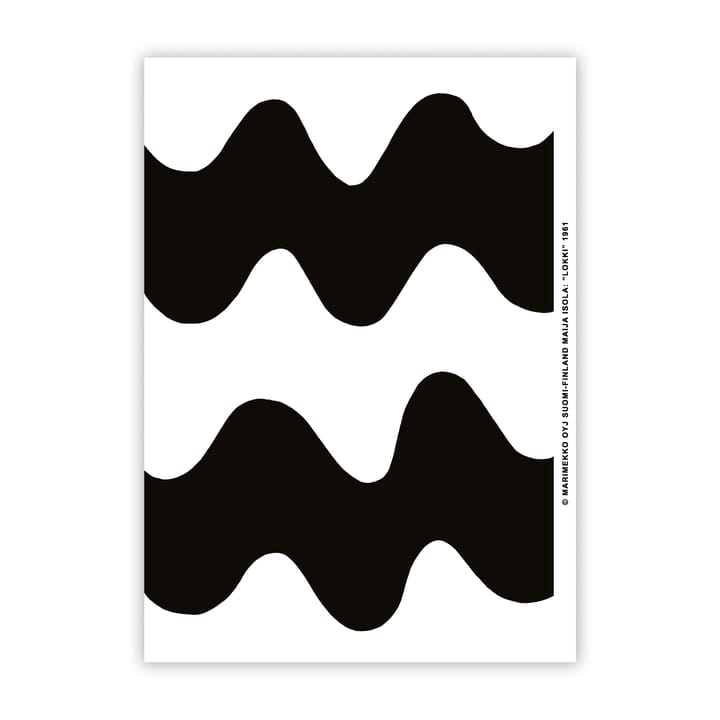 Lokki Poster 50 x 70cm - Weiß-schwarz - Marimekko