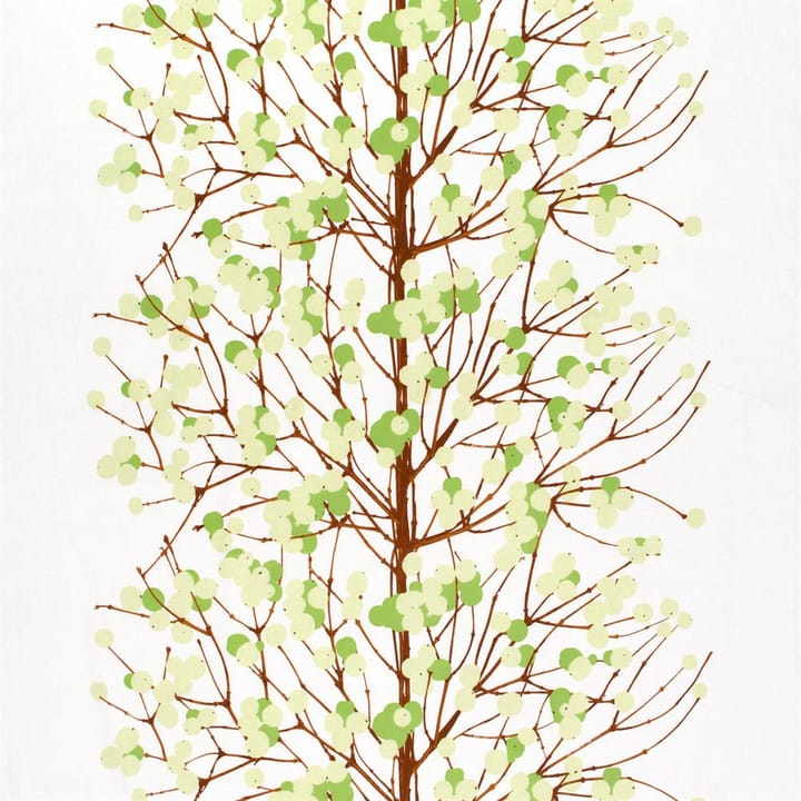 Lumimarja Stoff - Weiß/grün/braun - Marimekko