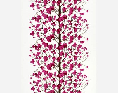 Lumimarja Stoff, Weiß/rosa Marimekko