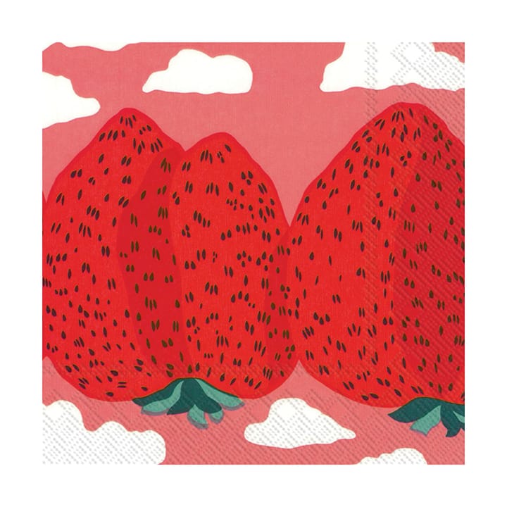 Mansikkavuoret Serviette 33 x 33cm 20er Pack - Rose - Marimekko