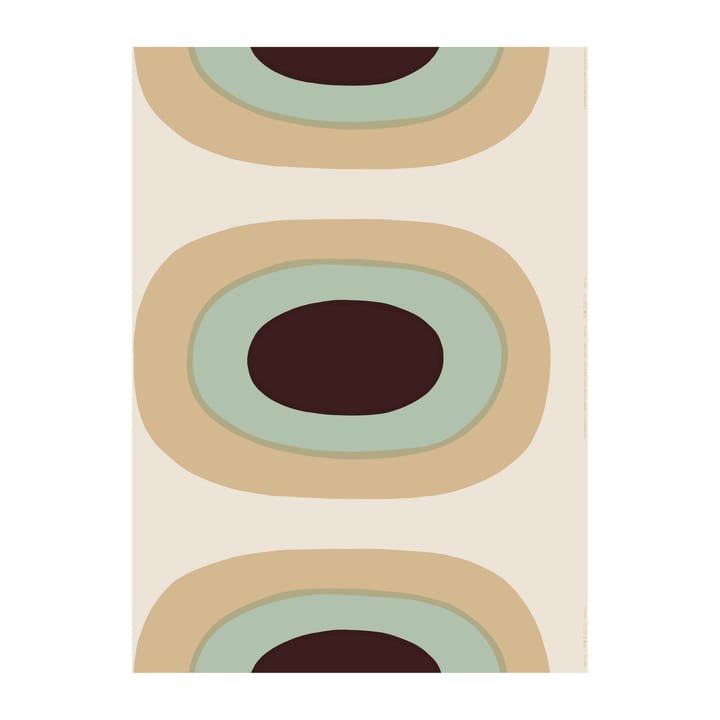 Melooni Stoff Baumwolle-Leinen - Beige-Mint - Marimekko