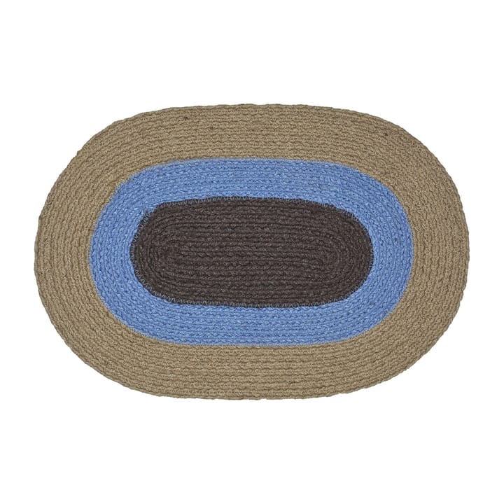 Melooni Tischsets oval Jute - Braun-Blau - Marimekko