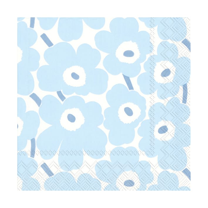 Mini Unikko Serviette 20er-Pack - Light Blue - Marimekko