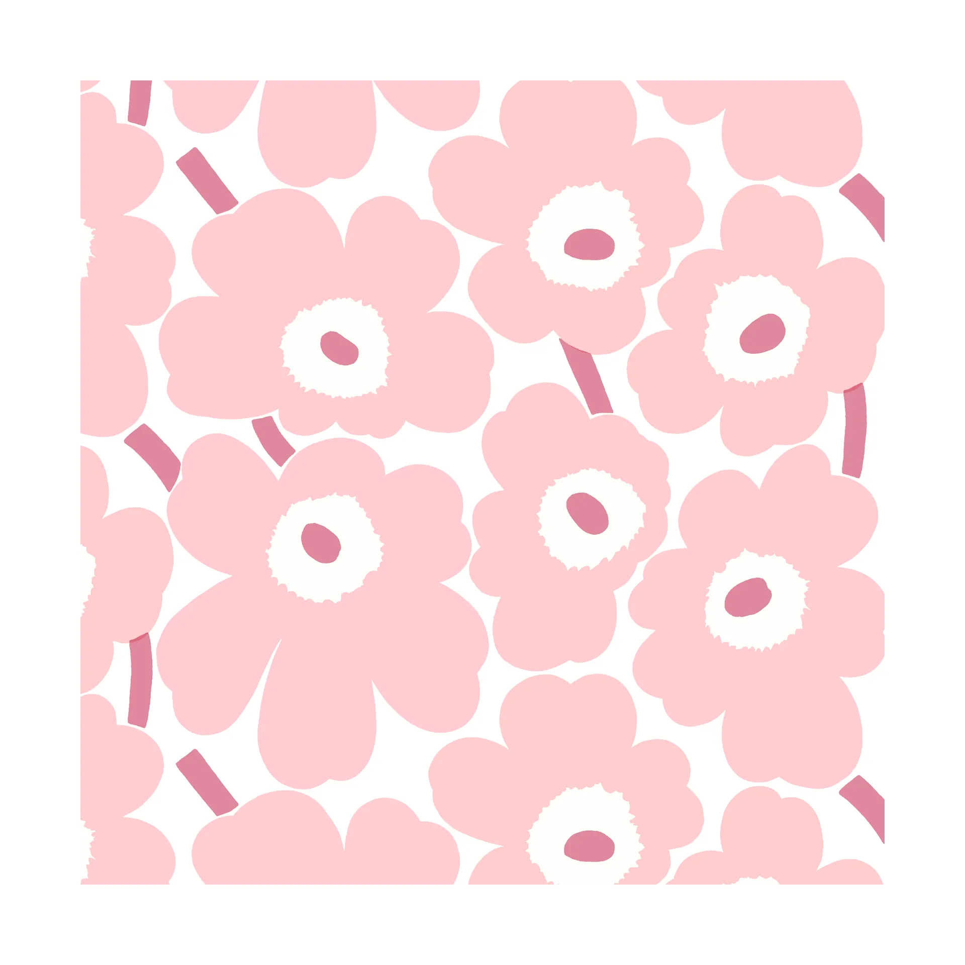 Mini Unikko Serviette 20er-Pack, Light Pink Marimekko