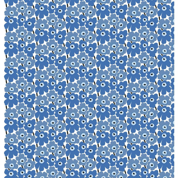 Mini-Unikko Stoff - Blau-weiß - Marimekko