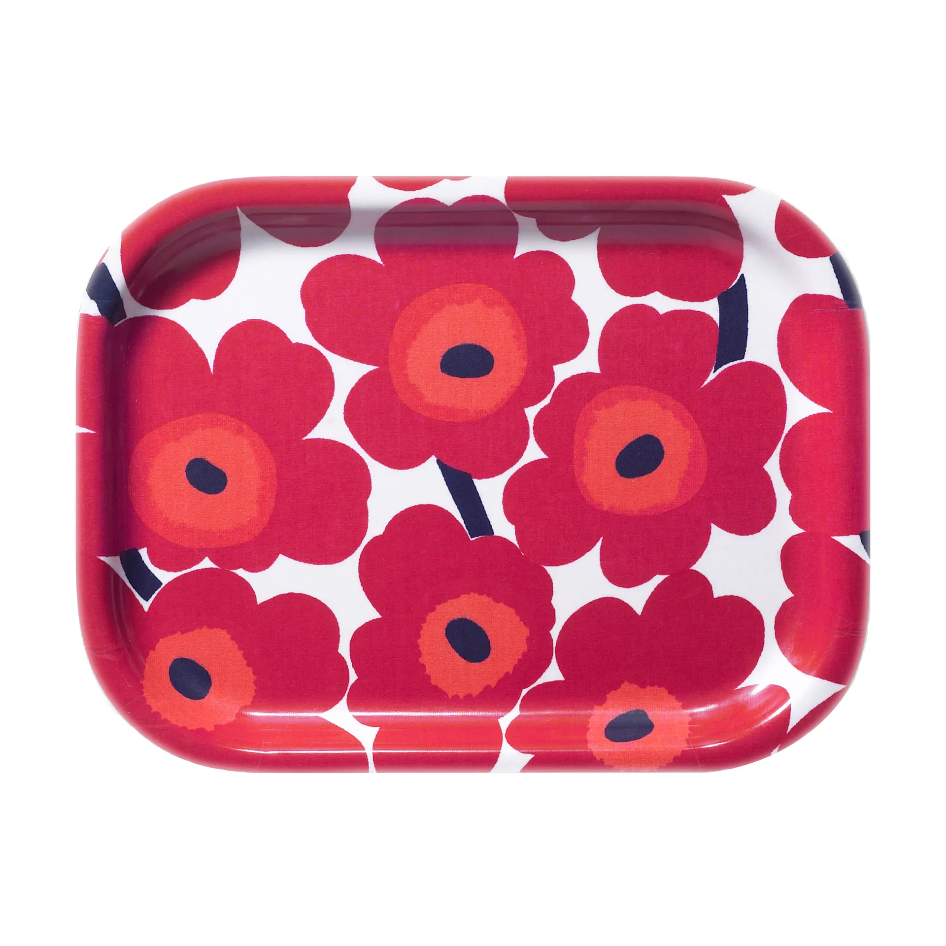 Mini Unikko Tablett, Rotweiß Marimekko