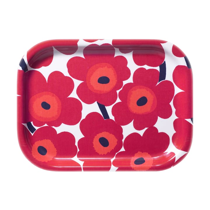 Mini Unikko Tablett, Rotweiß Marimekko
