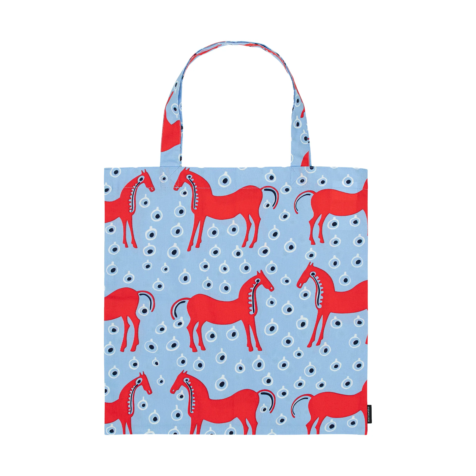 Musta Tamma Tasche 44x43 cm, Light blue-red-black Marimekko