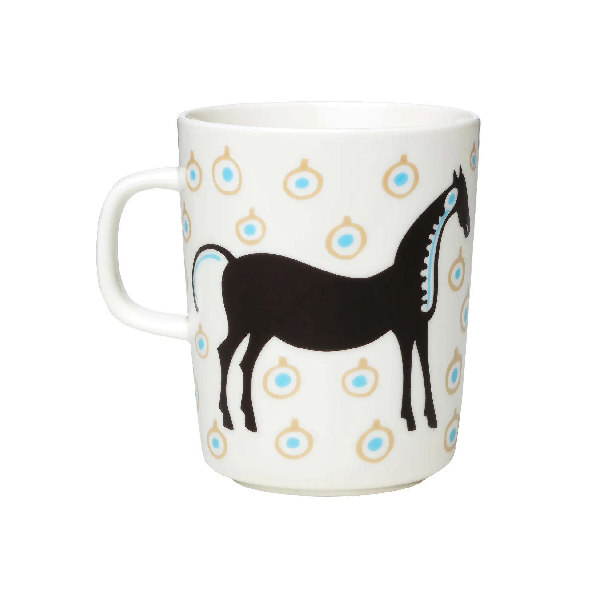 Musta Tamma Tasse 25cl, Weiß-braun-beige Marimekko