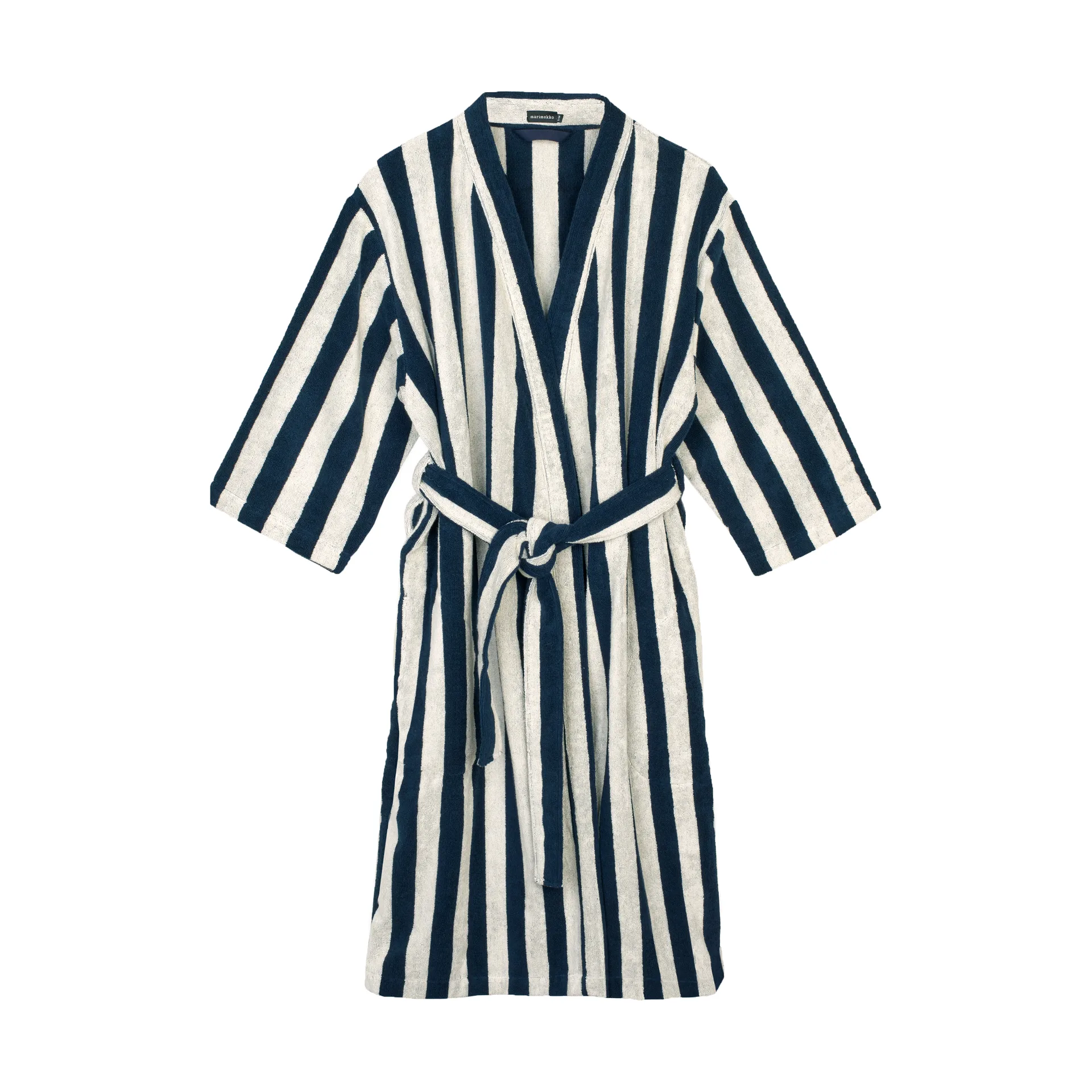 Nimikko Bademantel, Sand-dark blue, L/XL Marimekko